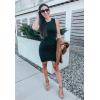 imageBTFBM Women 2025 Summer Sleeveless Tank Dresses Crew Neck Slim Fit Short Casual Ruched Bodycon Party Club Mini DressBlack