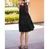 imageBTFBM Women Sleeveless Summer Dress 2025 Crewneck Ribbed Knit Ruffle Swing Button Down Beach Sun Mini Tank Short DressesTiered Black