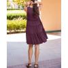 imageBTFBM Women Sleeveless Summer Dress 2025 Crewneck Ribbed Knit Ruffle Swing Button Down Beach Sun Mini Tank Short DressesTiered Wine Red