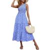 Floral Blue White