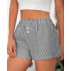 imageBTFBM Striped Boxer Shorts for Women 2025 Summer Elastic Waist Y2k Vacation Beach Bottoms Lounge Sleep Pj Pajama ShortsBlack White