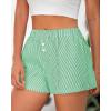 imageBTFBM Striped Boxer Shorts for Women 2025 Summer Elastic Waist Y2k Vacation Beach Bottoms Lounge Sleep Pj Pajama ShortsGreen White