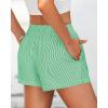 imageBTFBM Striped Boxer Shorts for Women 2025 Summer Elastic Waist Y2k Vacation Beach Bottoms Lounge Sleep Pj Pajama ShortsGreen White