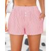 imageBTFBM Striped Boxer Shorts for Women 2025 Summer Elastic Waist Y2k Vacation Beach Bottoms Lounge Sleep Pj Pajama ShortsPink White