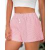 imageBTFBM Striped Boxer Shorts for Women 2025 Summer Elastic Waist Y2k Vacation Beach Bottoms Lounge Sleep Pj Pajama ShortsPink White