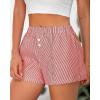 imageBTFBM Striped Boxer Shorts for Women 2025 Summer Elastic Waist Y2k Vacation Beach Bottoms Lounge Sleep Pj Pajama ShortsRed White