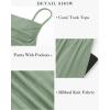 imageBTFBM Womens Fall Lounge Sets 3 Piece Outfit Tracksuits Casual Long Sleeve Tops High Waisted Sweatpants SetSolid Bean Green