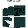 imageBTFBM Womens Casual V Neck Ribbed Knit Shirts 2025 Fall Pullover Tunic Tops Loose Balloon Long Sleeve Blouses TopSolid Dark Green