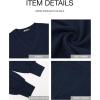 imageBTFBM Womens Casual V Neck Ribbed Knit Shirts 2025 Fall Pullover Tunic Tops Loose Balloon Long Sleeve Blouses TopSolid Navy