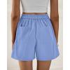 imageBTFBM Womens Shorts Dressy Casual Summer 2025 High Waisted Tailored Pleated Business Work Trouser Shorts with PocketsLight Blue