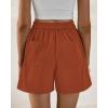 imageBTFBM Womens Shorts Dressy Casual Summer 2025 High Waisted Tailored Pleated Business Work Trouser Shorts with PocketsRust Red