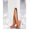 imageBTFBM Womens Knit Bodycon Midi Dress Casual Sleeveless Cover Up Dresses Crew Neck Side Slit Tank Summer Dresses 2025White