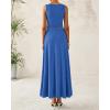 imageBTFBM Two Piece Skirt Set For Women 2025 Spring Summer Outfits Sleeveless Tank Top Elastic Waist Flowy Long Maxi SkirtsBlue