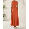 imageBTFBM Two Piece Skirt Set For Women 2025 Spring Summer Outfits Sleeveless Tank Top Elastic Waist Flowy Long Maxi SkirtsBrick Red