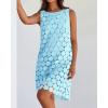 imageBTFBM Women Hollow Out Circle Embroidered Mini Dresses 2025 Summer Casual Sleeveless Vacation Party Cocktail Tank DressLight Blue
