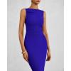 imageBTFBM Women Summer 2025 Bodycon Maxi Dress Sleeveless Ruched Mesh Elegant Cocktail Party Formal Wedding Guest DressesBright Blue