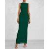 imageBTFBM Women Summer 2025 Bodycon Maxi Dress Sleeveless Ruched Mesh Elegant Cocktail Party Formal Wedding Guest DressesGreen