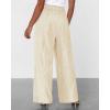 imageBTFBM Womens Striped Wide Leg Pants Dressy High Waist Trousers Business Casual Loose Flowy Tie Knot Palazzo PantsApricot