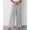 imageBTFBM Womens Striped Wide Leg Pants Dressy High Waist Trousers Business Casual Loose Flowy Tie Knot Palazzo PantsBlack