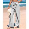 imageBTFBM Womens Striped Wide Leg Pants Dressy High Waist Trousers Business Casual Loose Flowy Tie Knot Palazzo PantsBlack