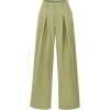 imageBTFBM Women High Waist Palazzo Pants Casual Wide Leg Trousers Button Down Loose Work Office Business Suit Pant PocketsSolid Light Green
