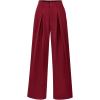 imageBTFBM Women High Waist Palazzo Pants Casual Wide Leg Trousers Button Down Loose Work Office Business Suit Pant PocketsSolid Wine Red