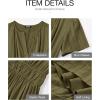imageBTFBM Womens Summer 2025 Casual Midi Maxi Dresses Lightweight Short Sleeve V Neck Elastic Waist Boho Beach Dress PocketsArmy Green