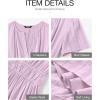 imageBTFBM Womens Summer 2025 Casual Midi Maxi Dresses Lightweight Short Sleeve V Neck Elastic Waist Boho Beach Dress PocketsLight Pink Purple