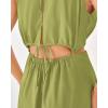 imageBTFBM Women Halter Summer Dresses 2025 Sleeveless Cutout Backless Slit Boho Party Cocktail Casual Maxi Beach Sun DressSolid Green