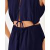imageBTFBM Women Halter Summer Dresses 2025 Sleeveless Cutout Backless Slit Boho Party Cocktail Casual Maxi Beach Sun DressSolid Navy
