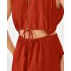 imageBTFBM Women Halter Summer Dresses 2025 Sleeveless Cutout Backless Slit Boho Party Cocktail Casual Maxi Beach Sun DressSolid Orange Red