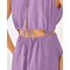 imageBTFBM Women Halter Summer Dresses 2025 Sleeveless Cutout Backless Slit Boho Party Cocktail Casual Maxi Beach Sun DressSolid Purple