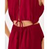 imageBTFBM Women Halter Summer Dresses 2025 Sleeveless Cutout Backless Slit Boho Party Cocktail Casual Maxi Beach Sun DressSolid Red