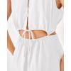 imageBTFBM Women Halter Summer Dresses 2025 Sleeveless Cutout Backless Slit Boho Party Cocktail Casual Maxi Beach Sun DressSolid White