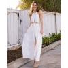 imageBTFBM Women Halter Summer Dresses 2025 Sleeveless Cutout Backless Slit Boho Party Cocktail Casual Maxi Beach Sun DressSolid White