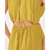 imageBTFBM Women Halter Summer Dresses 2025 Sleeveless Cutout Backless Slit Boho Party Cocktail Casual Maxi Beach Sun DressSolid Yellow