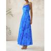 imageBTFBM Women Summer Floral Maxi Dresses Elegant Spaghetti Strap Dress Printed Party Dress Beach Long DressesFloral Blue
