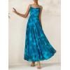 imageBTFBM Women Summer Floral Maxi Dresses Elegant Spaghetti Strap Dress Printed Party Dress Beach Long DressesFloral Blue Green
