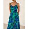 imageBTFBM Women Summer Floral Maxi Dresses Elegant Spaghetti Strap Dress Printed Party Dress Beach Long DressesFloral Green