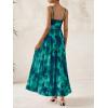 imageBTFBM Women Summer Floral Maxi Dresses Elegant Spaghetti Strap Dress Printed Party Dress Beach Long DressesFloral Lake Blue