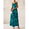 imageBTFBM Women Summer Floral Maxi Dresses Elegant Spaghetti Strap Dress Printed Party Dress Beach Long DressesFloral Lake Blue