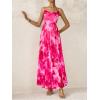 imageBTFBM Women Summer Floral Maxi Dresses Elegant Spaghetti Strap Dress Printed Party Dress Beach Long DressesFloral Pink
