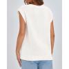 imageBTFBM Womens Oversized Sweater Vest 2025 Summer V Neck Casual Sleeveless Sweaters Loose Cable Knit Pullover TopsBeige White