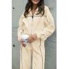 imageBTFBM Womens Two Piece Tracksuit Fall 2025 Long Sleeve Zip Up Sweatshirt Long Pants Outfits Jogger Sweatsuit SetsSolid Apricot
