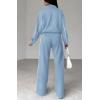 imageBTFBM Womens Two Piece Tracksuit Fall 2025 Long Sleeve Zip Up Sweatshirt Long Pants Outfits Jogger Sweatsuit SetsSolid Blue