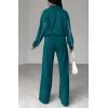 imageBTFBM Womens Two Piece Tracksuit Fall 2025 Long Sleeve Zip Up Sweatshirt Long Pants Outfits Jogger Sweatsuit SetsSolid Blue Green