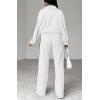 imageBTFBM Womens Two Piece Tracksuit Fall 2025 Long Sleeve Zip Up Sweatshirt Long Pants Outfits Jogger Sweatsuit SetsSolid White
