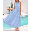 imageBTFBM 2025 Women Summer Sleeveless Dress Crew Neck Casual Loose Sundress Bubble Hem Flowy Tank Maxi Dresses with PocketsLight Blue