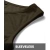 imageBTFBM Women 2024 Summer Sleeveless Tank Dresses Crew Neck Slim Fit Short Casual Ruched Bodycon Party Club Mini DressArmy Green