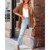 imageBTFBM Womens Button Down Cardigan Coat Long Sleeve Fall Winter Clothes Loose Chunky Knit Open Front Sweater OuterwearSolid Camel